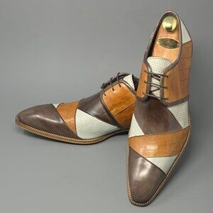 *NEW* / DUCA "Imperio" / Genuine Italian Calfskin / Tri Tone Derby / Men's 14
